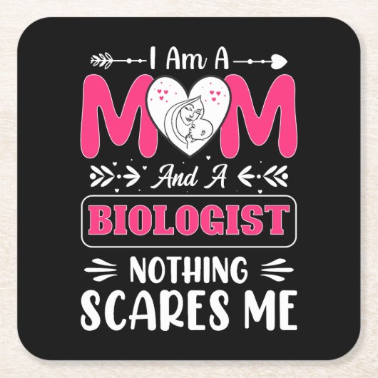 Funny Biologist Mam, bioloog mam Funny Kartonnen Onderzetters (Voorkant)