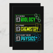 Funny Biology Chemistry Physics Science Nerd Feestdagenkaart (Voorkant / Achterkant)