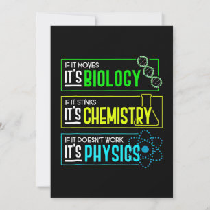 Funny Biology Chemistry Physics Science Nerd Feestdagenkaart