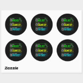 Funny Biology Chemistry Physics Science Nerd Ronde Sticker (Vel)