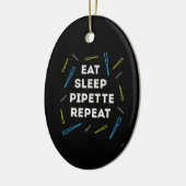 Funny Biology Eat Sleep Pipet Herhaling T Keramisch Ornament (Links)