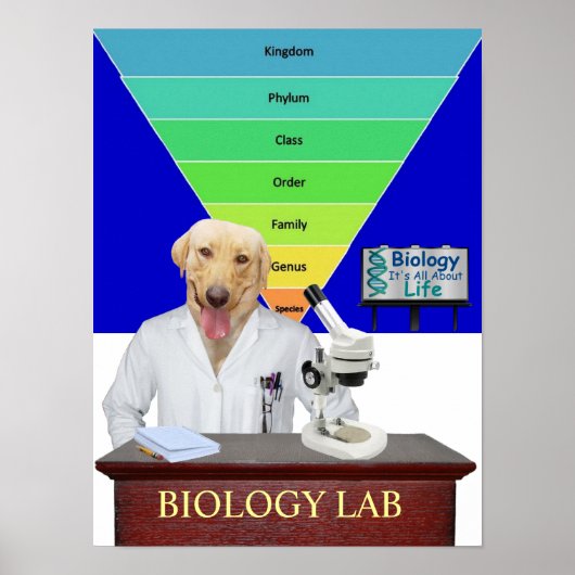 Funny Biology Lab Poster voor leraren (Voorkant)