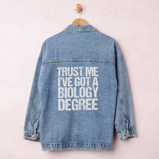 Funny Biology Major Afstuderen Biologist Humor Denim Jacket (Hangar)