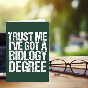 Funny Biology Major Afstuderen Green Bioloog Kaart