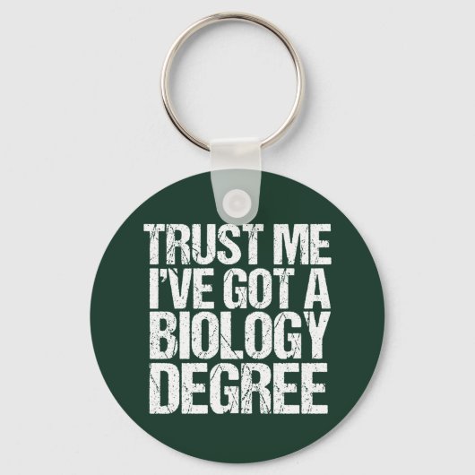 Funny Biology Major Afstuderen Green Bioloog Sleutelhanger (Voorkant)