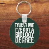 Funny Biology Major Afstuderen Green Bioloog Sleutelhanger (Achterkant)