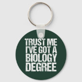 Funny Biology Major Afstuderen Green Bioloog Sleutelhanger (Achterkant)