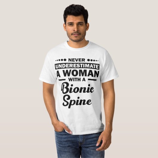 Funny Bionic Spine Surgery Recovery Gift Back Spin T-shirt (Voorkant volledig)