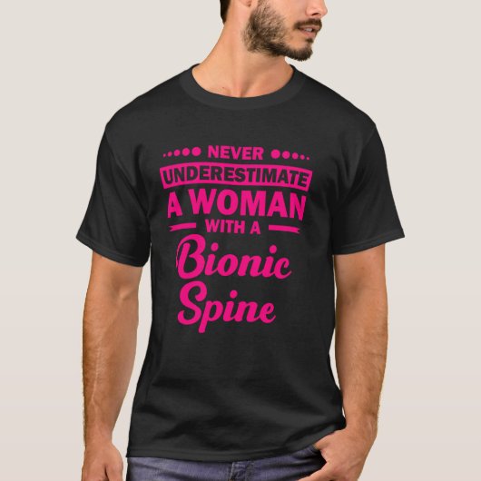 Funny Bionic Spine Surgery Recovery Gift Back Spin T-shirt (Voorkant)