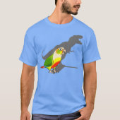 Funny Birb Memes Tre schaduw Green Cheeked Conure T-shirt (Voorkant)