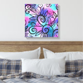 Funny bird art canvas afdruk (Insitu (Slaapkamer))
