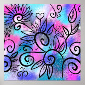 Funny bird art poster (Voorkant)