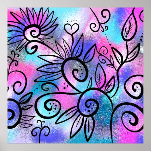 Funny bird art poster (Voorkant)