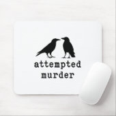 Funny Bird Attempted Murder Crow Tee Muismat (Met muis)