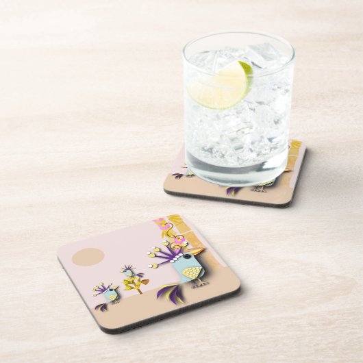 Funny Bird Bier Onderzetter (Rechterzijde)