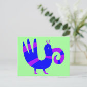 Funny Bird Briefkaart (Staand voorkant)