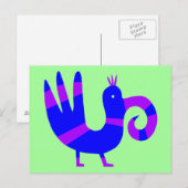 Funny Bird Briefkaart (Voorkant / Achterkant)