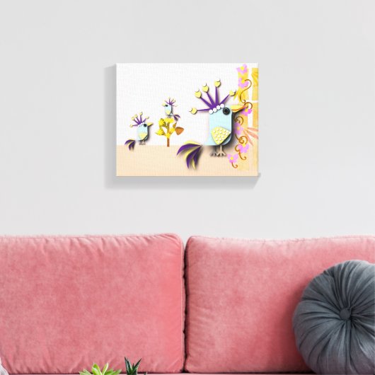 Funny Bird Canvas (Insitu (Woonkamer))