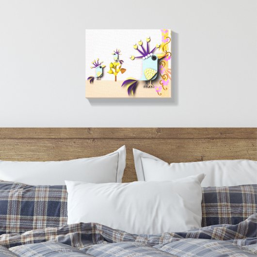 Funny Bird Canvas (Insitu (Slaapkamer))