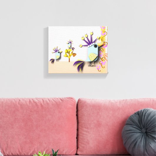 Funny Bird Canvas (Insitu (Woonkamer))