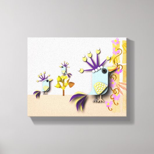 Funny Bird Canvas Afdruk (Voorkant)