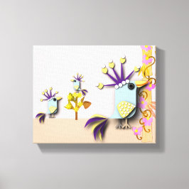 Funny Bird Canvas Afdruk