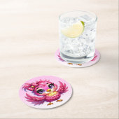 Funny Bird Cartoon Sublimation-56342 Ronde Kartonnen Onderzetter (Insitu)