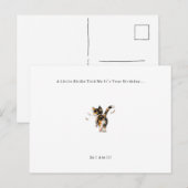 Funny Bird Cat Birthday Card. Feestdagenkaart (Voorkant / Achterkant)