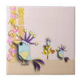 Funny Bird Ceramic Tegel Tegeltje (Voorkant)