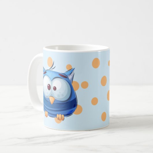 Funny Bird Collectie - Blauw Koffiemok (Voorkant links)