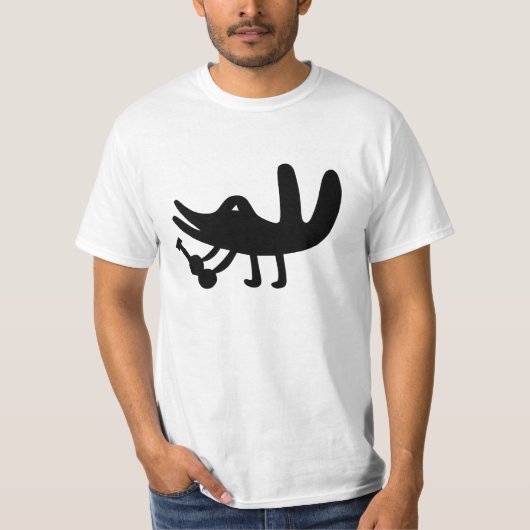 Funny Bird die grappige muziek speelt met een grap T-shirt (Voorkant)