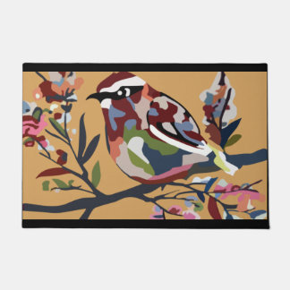 Funny Bird Doormat, Bird Lover Mat, Colorful Bird Deurmat