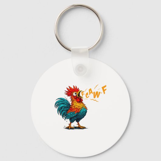 Funny Bird Fcawf Chicken F Caw F Rooster Whisperer Sleutelhanger (Voorkant)