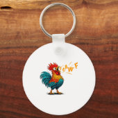 Funny Bird Fcawf Chicken F Caw F Rooster Whisperer Sleutelhanger (Voorkant)