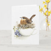 Funny Bird Getting Ouder Happy Birthday Kaart (Gele Bloem)