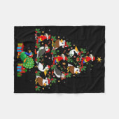 Funny Bird Lover Xmas Licht Kerstmis Fleece Deken (Voorkant (Horizontaal))