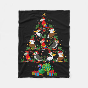 Funny Bird Lover Xmas Licht Kerstmis Fleece Deken