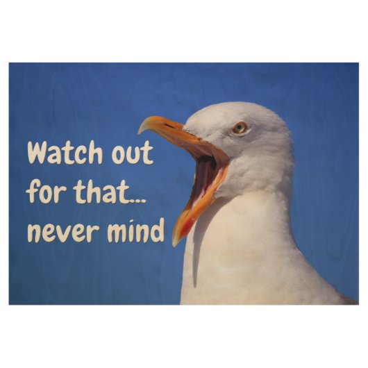 Funny Bird Memories Humoureuze Animal Afbeeldingen Houten Poster (Voorkant)