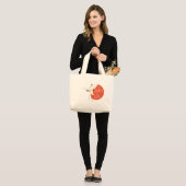 Funny Bird Message - Just Dance for Love 1 Grote Tote Bag (Voorkant (model))