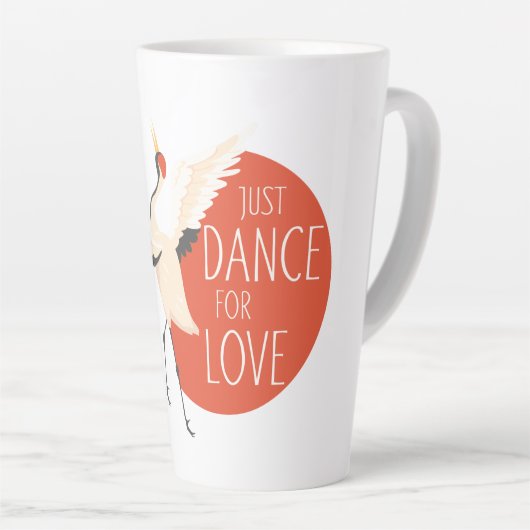 Funny Bird Message - Just Dance for Love 1 Latte Mok (Rechterhoek)