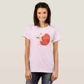 Funny Bird Message - Just Dance for Love 1 T-shirt (Voorkant volledig)