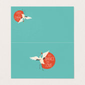 Funny Bird Message - Just Dance for Love 1 Visitekaartje (Buitenkant ongevouwen)