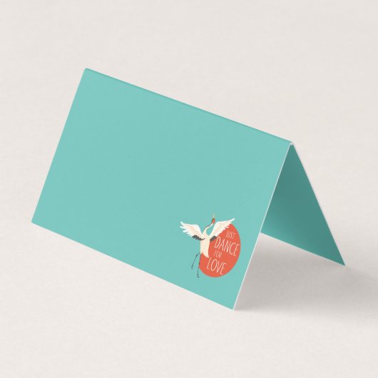 Funny Bird Message - Just Dance for Love 1 Visitekaartje (Achterkant)
