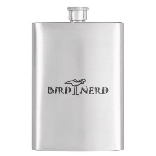 Funny Bird Nerd, Birding, Birdwatch Heupfles