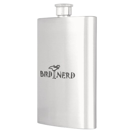 Funny Bird Nerd, Birding, Birdwatch Heupfles (Links)
