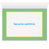 Funny Bird Personalized Bird Day Kaart (Binenzijde Horizontaal (Onderkant))