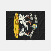 Funny Bird Playing Volleyball Mine Game Day Beach  Fleece Deken (Voorkant (Horizontaal))