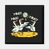 Funny Bird Playing Volleyball Mine Game Day Beach  Magneet (Voorkant)
