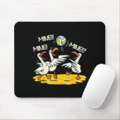 Funny Bird Playing Volleyball Mine Game Day Beach Muismat (Met muis)