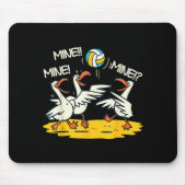 Funny Bird Playing Volleyball Mine Game Day Beach Muismat (Voorkant)